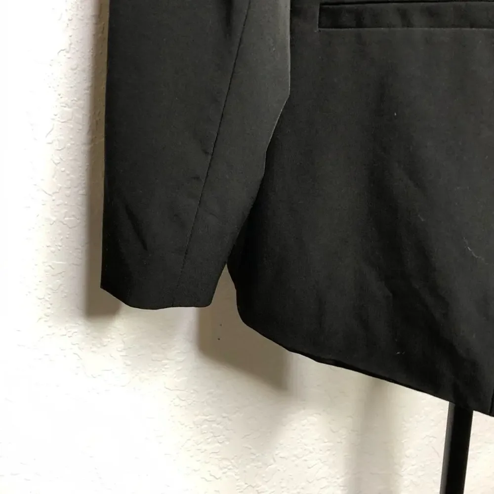Torrid black faux leather trim open front blazer jacket size 1 or 1X NWT